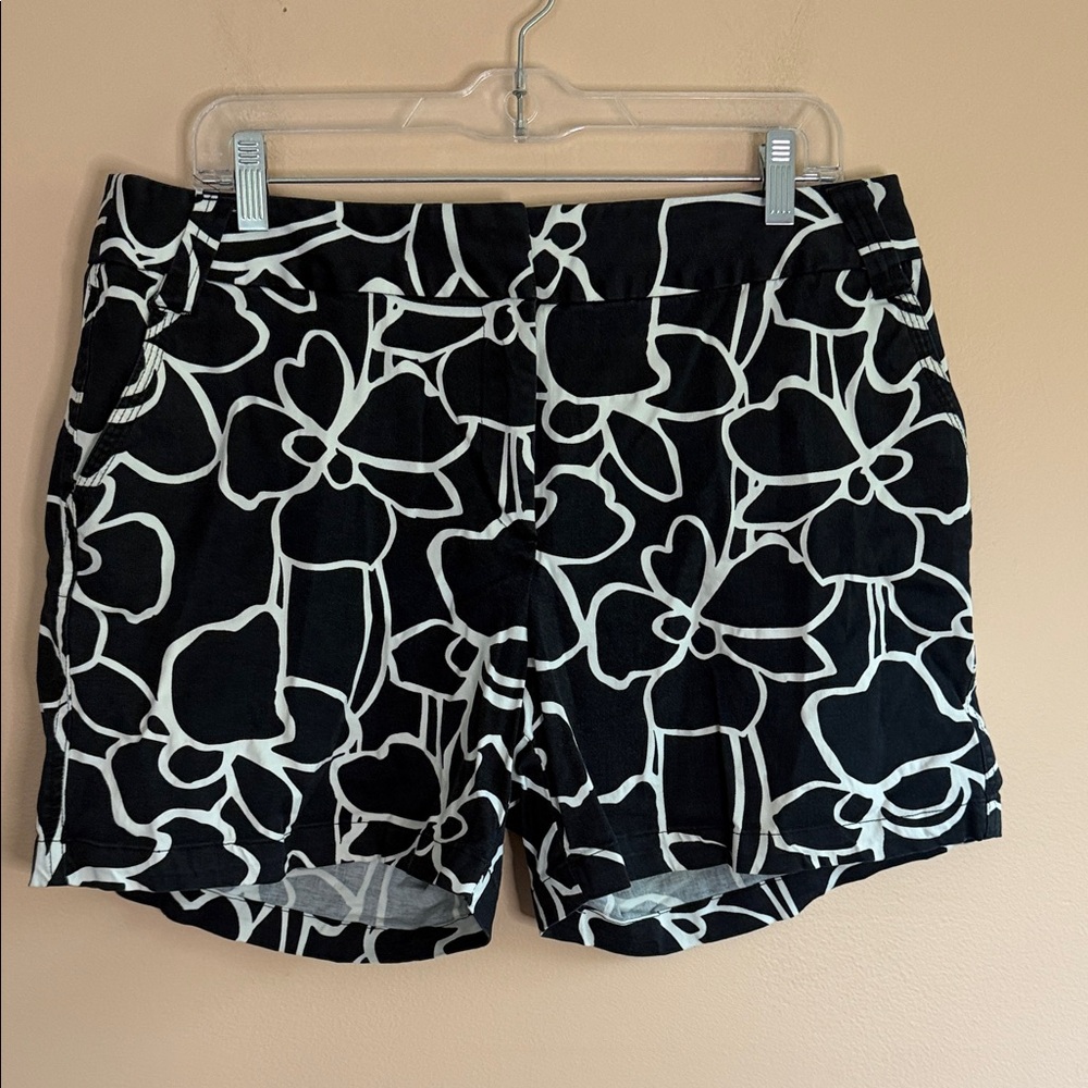 Style & Co. Black and White Floral-Print Shorts